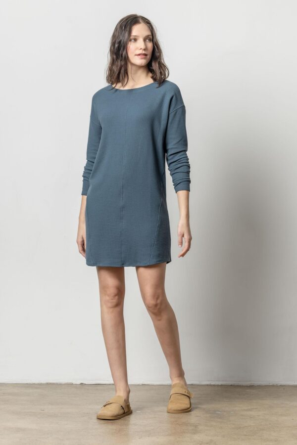 Seamed Boatneck Dress - Image 3