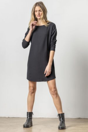 Seamed Boatneck Dress