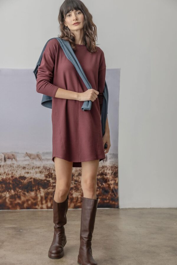 Seamed Boatneck Dress - Image 7