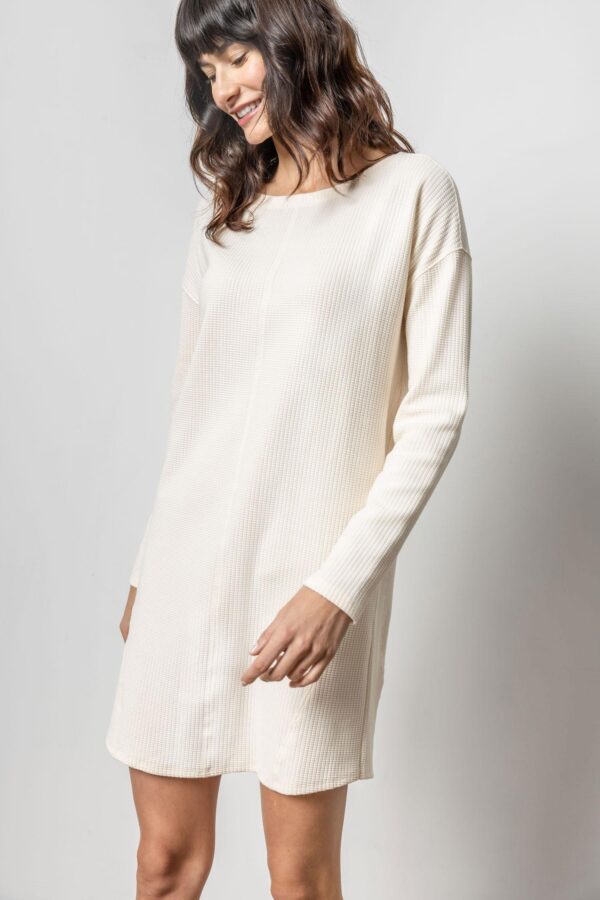 Seamed Boatneck Dress - Image 8