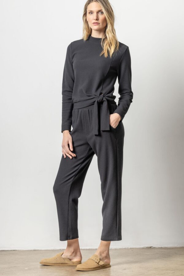 Tie Waist Mock Neck - Image 10