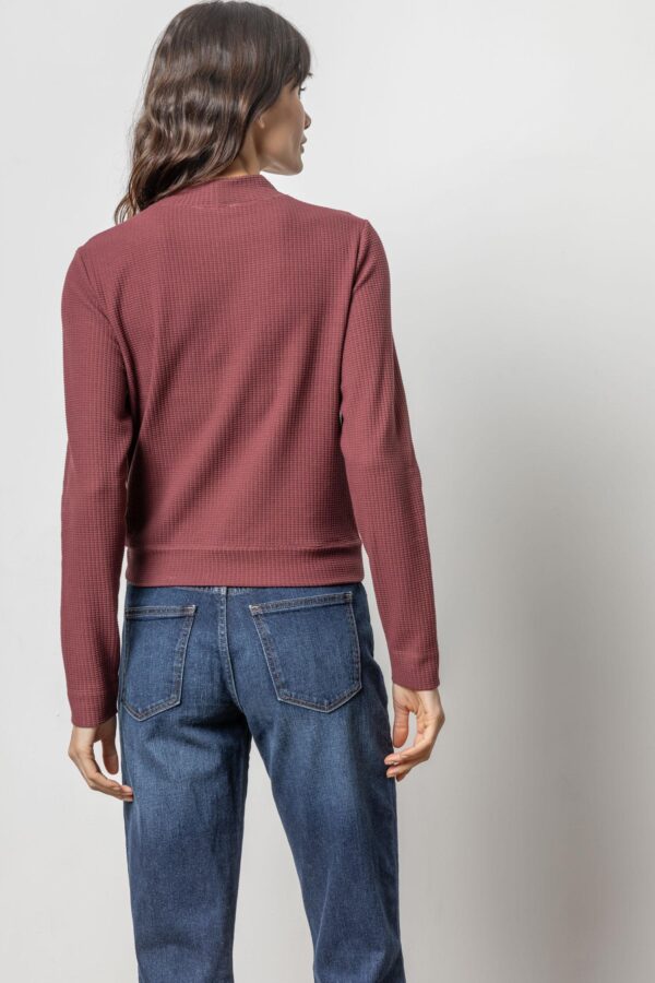Tie Waist Mock Neck - Image 5