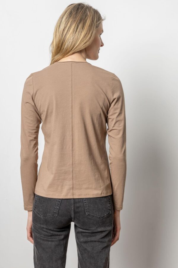 Rolled Edge V-Neck Tee - Image 7