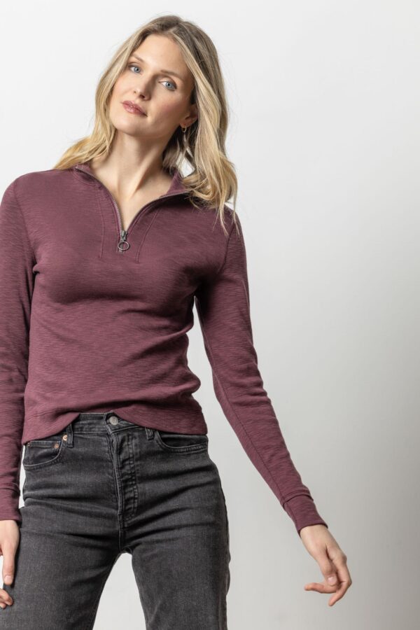 Zip Front Mock Neck - Image 8