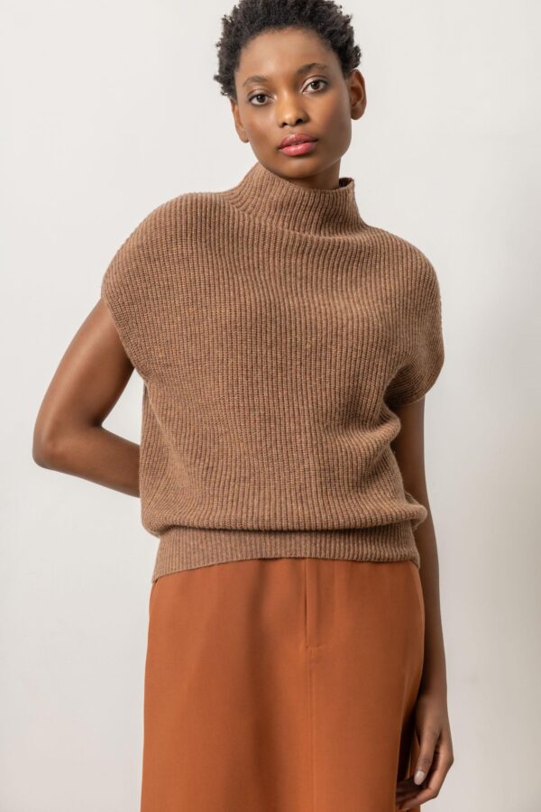Ribbed Funnel Neck Sweater - Image 4