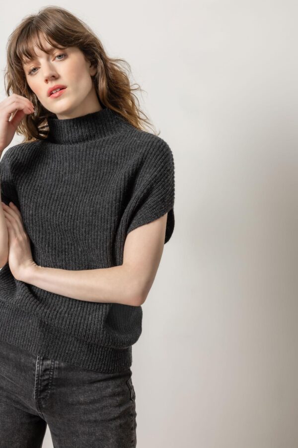 Ribbed Funnel Neck Sweater - Image 8