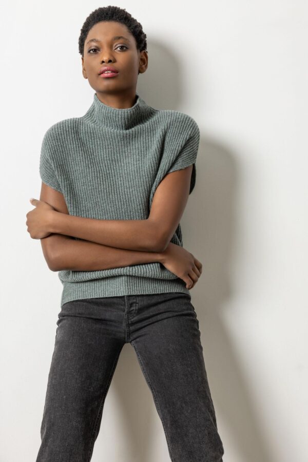 Ribbed Funnel Neck Sweater - Image 9