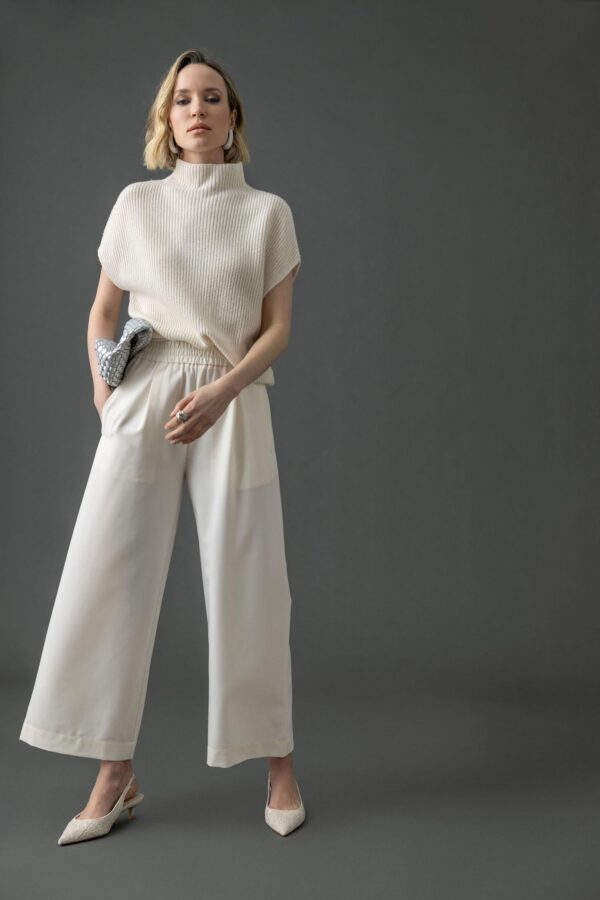 Ribbed Funnel Neck Sweater - Image 3