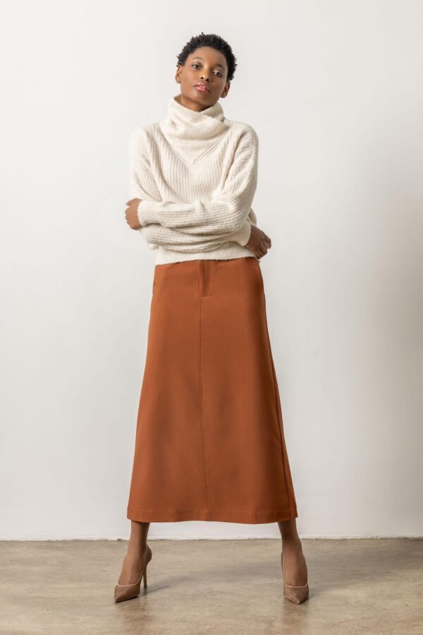 Ribbed Wrap Collar Sweater - Image 5