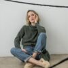 Ribbed Wrap Collar Sweater - Image 3