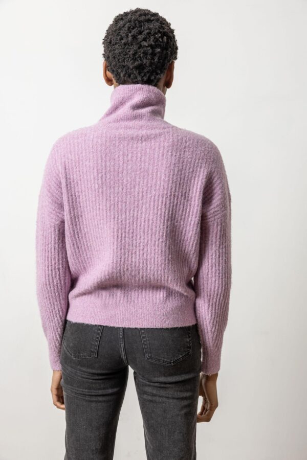 Ribbed Wrap Collar Sweater - Image 4