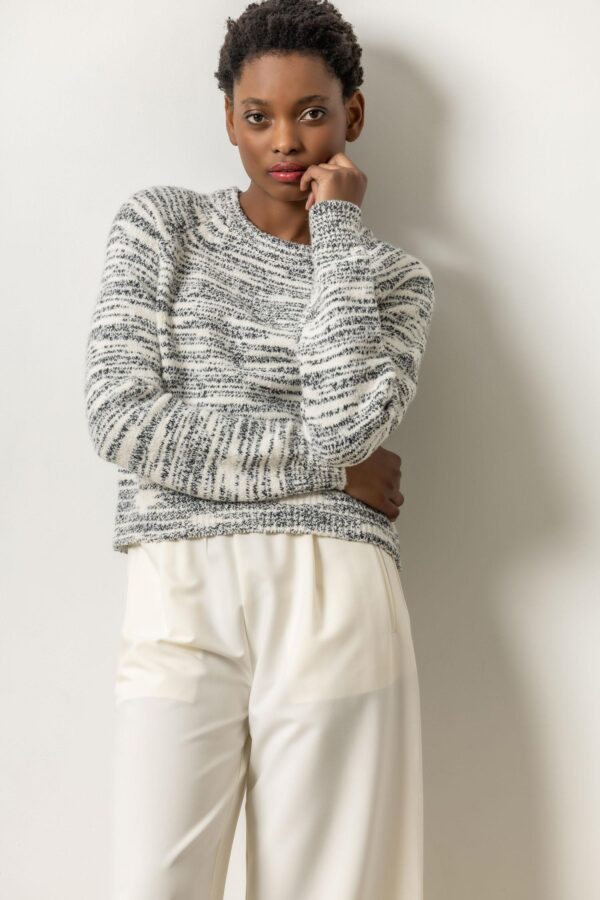 Ribbed Neck Raglan Sweater - Image 6