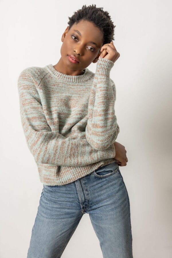 Ribbed Neck Raglan Sweater - Image 3