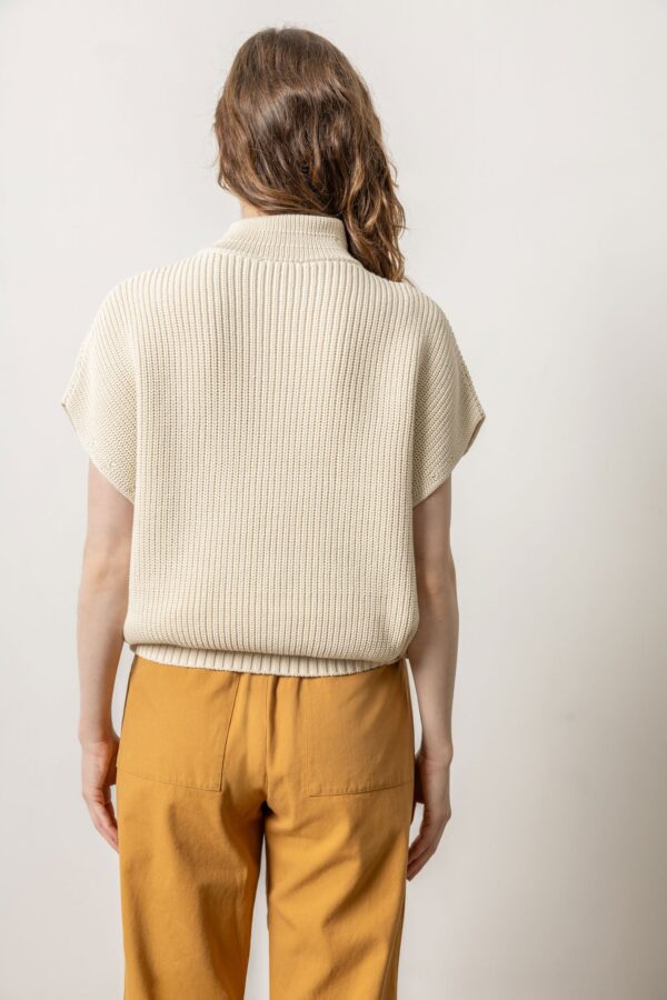 Half Zip Poncho Sweater - Image 3