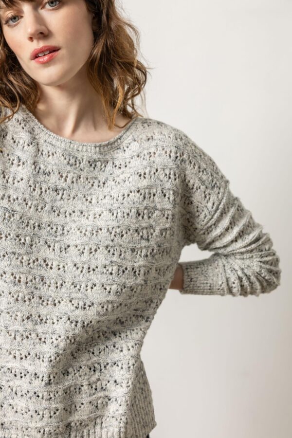 Pointelle Boatneck Sweater - Image 5
