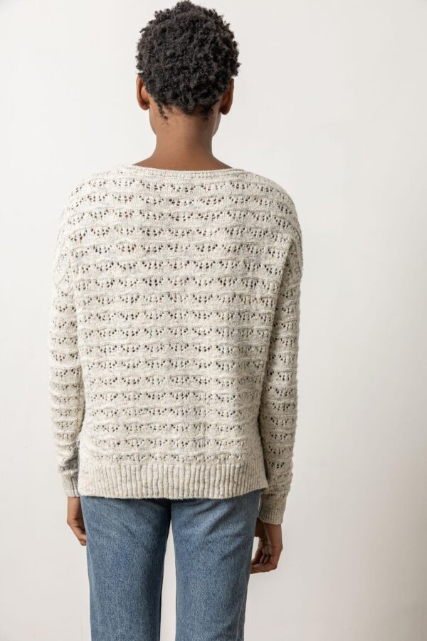 Pointelle Boatneck Sweater - Image 3