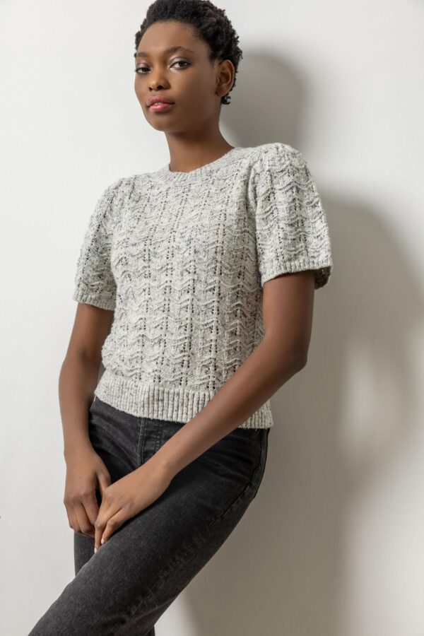 Short Sleeve Crewneck Sweater - Image 2
