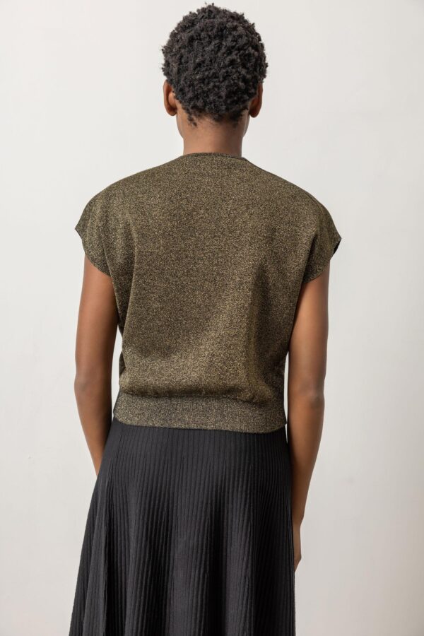 Metallic V-Neck Sweater - Image 3