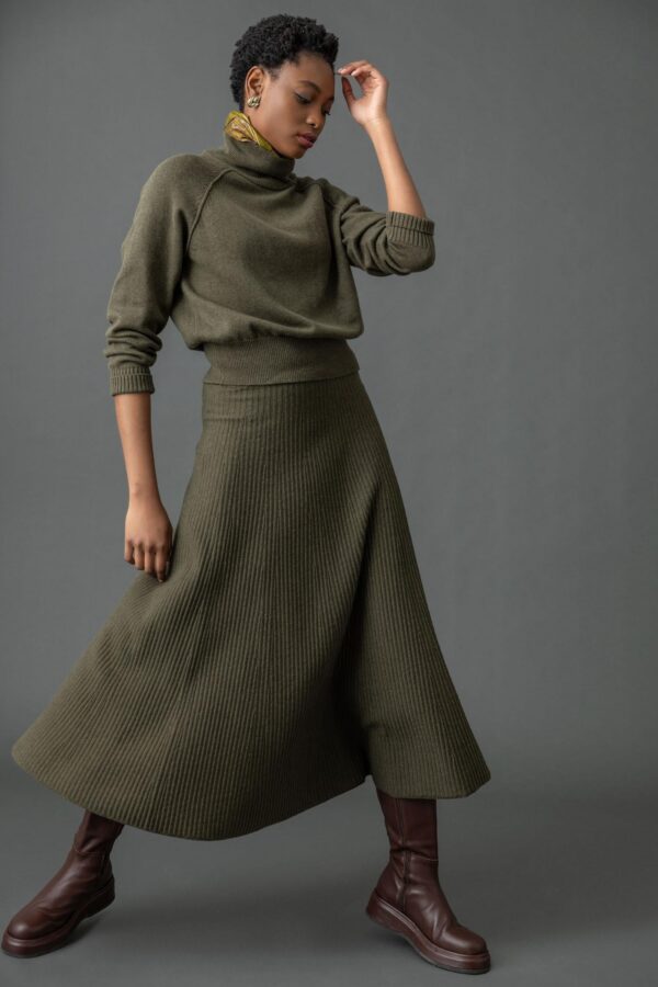 Flared Sweater Skirt - Image 4
