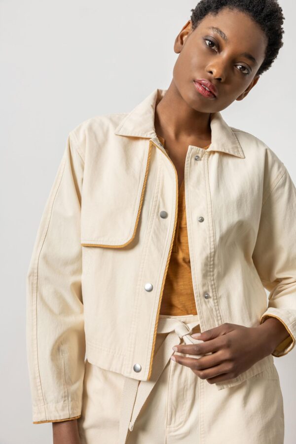 Contrast Trim Jacket - Image 7