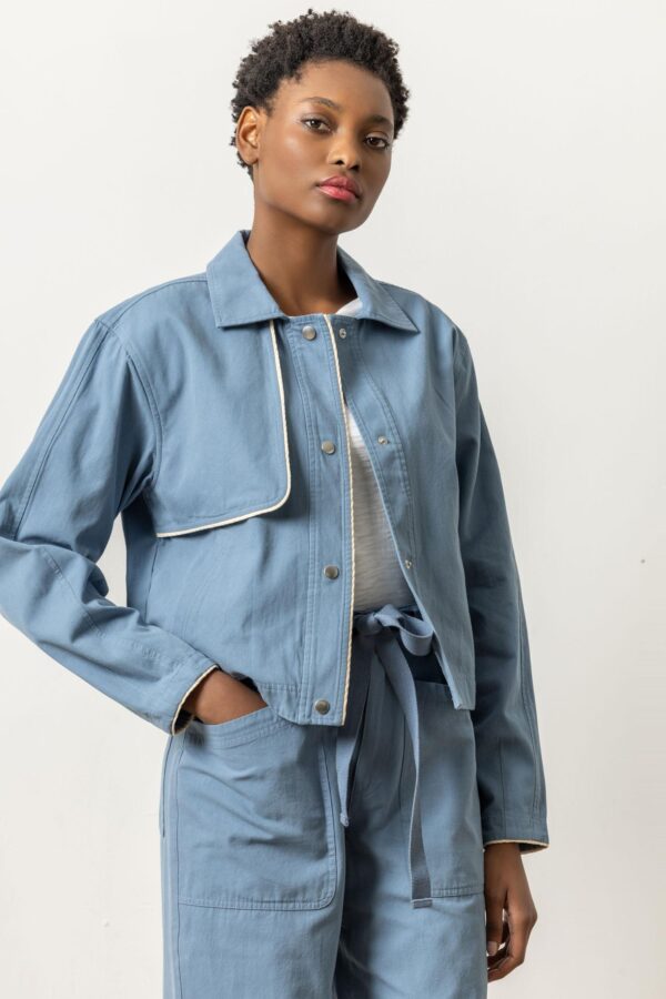 Contrast Trim Jacket - Image 5