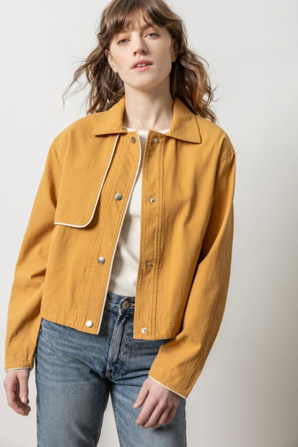 Contrast Trim Jacket - Image 2