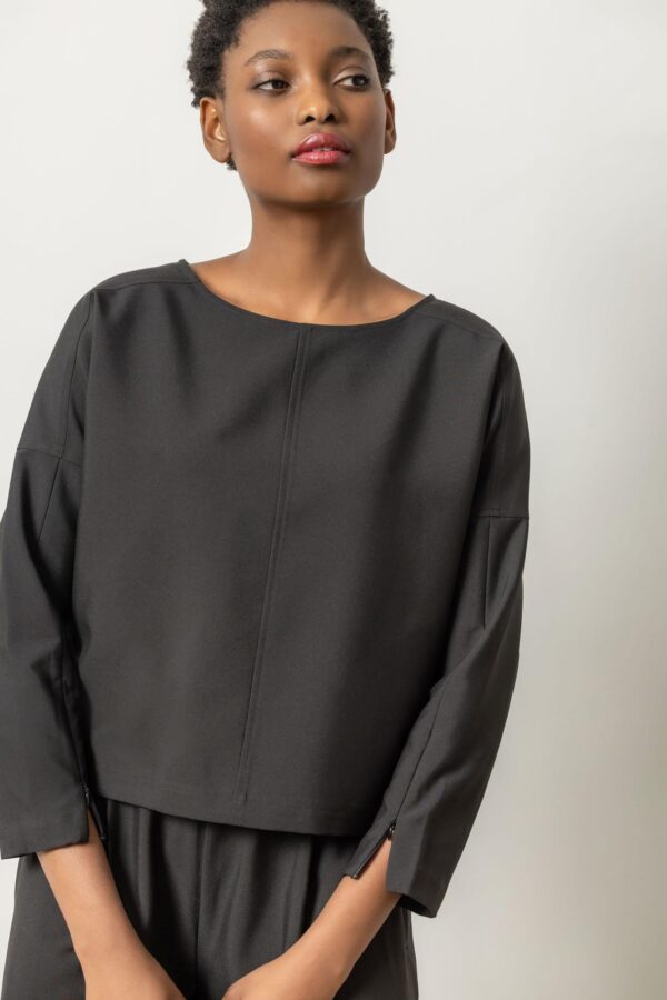 Zip Detail Seamed Top - Image 4