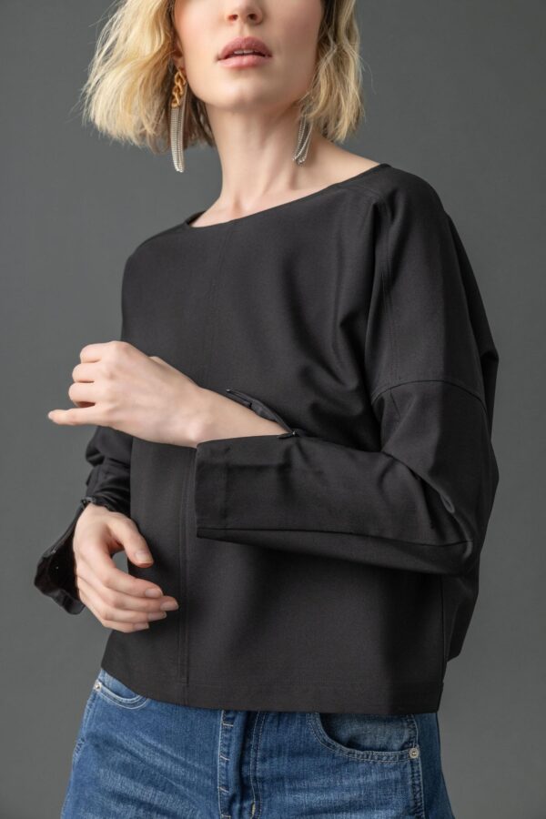 Zip Detail Seamed Top - Image 3