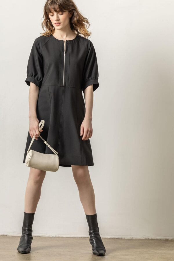 Zip Front Flared Dress - Image 3
