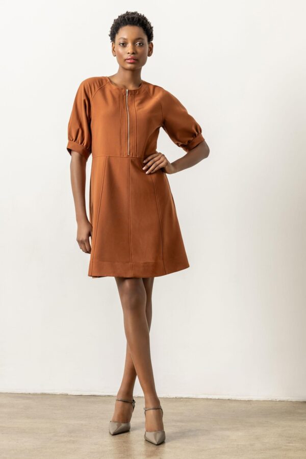 Zip Front Flared Dress - Image 6