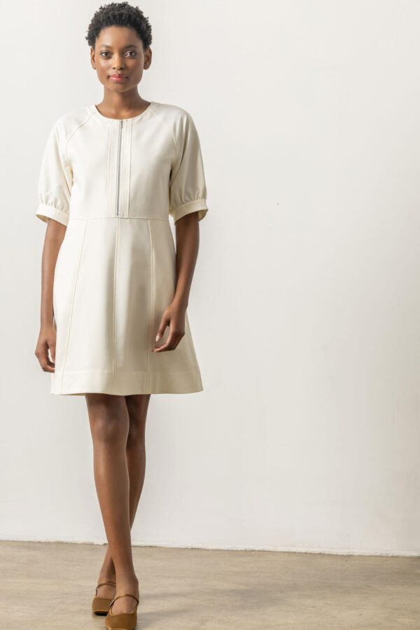 Zip Front Flared Dress - Image 8