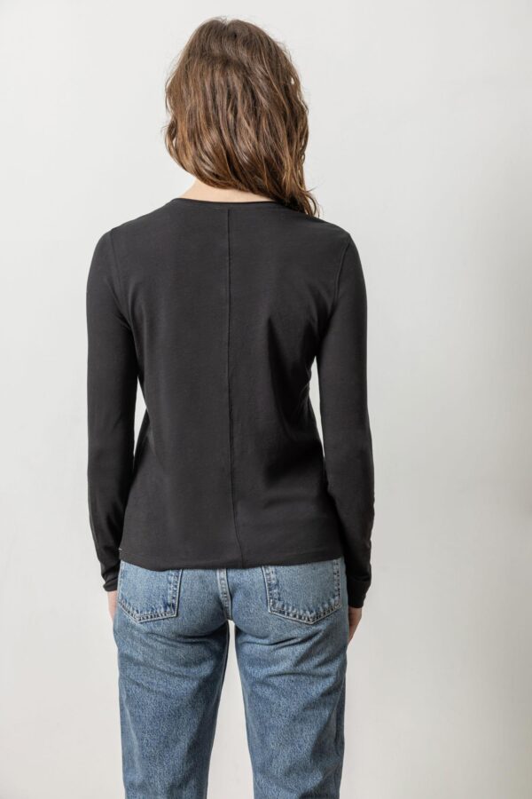 Long Sleeve Rolled Edge Crewneck - Image 4