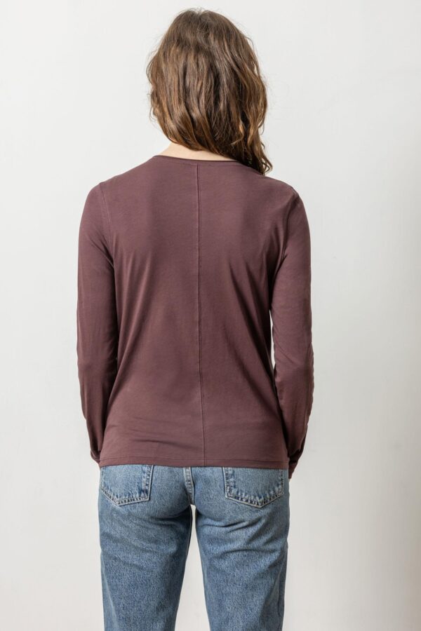 Long Sleeve Rolled Edge Crewneck - Image 2