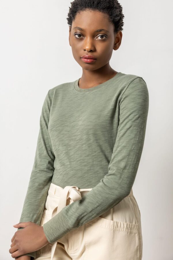 Long Sleeve Ribbed Cuff Crewneck - Image 5