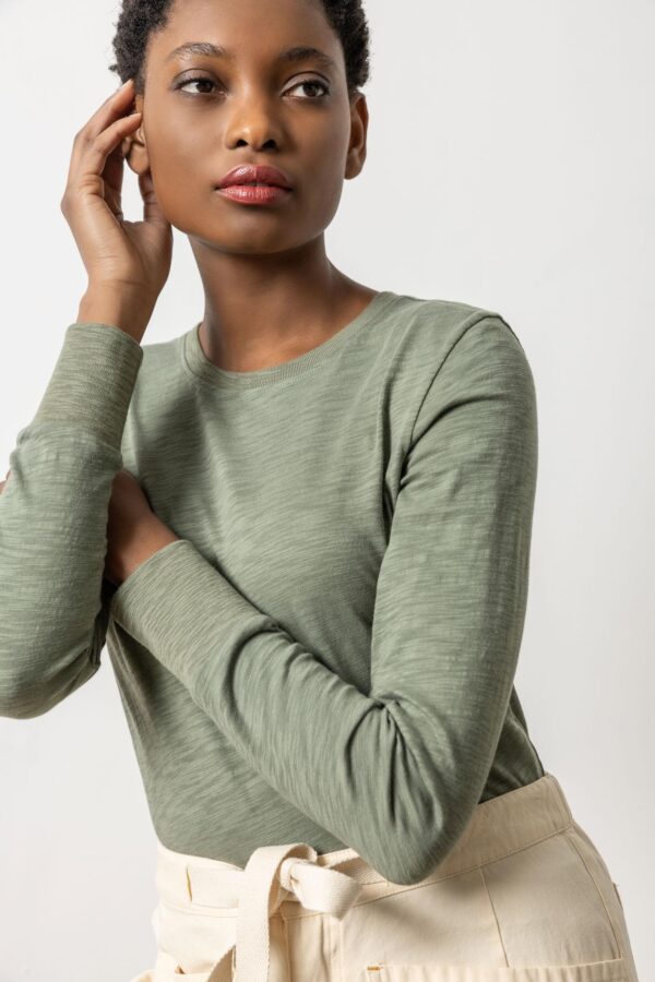 Long Sleeve Ribbed Cuff Crewneck - Image 6