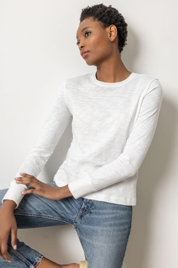 Long Sleeve Ribbed Cuff Crewneck - Image 3