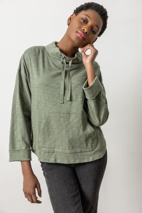 Drawstring Neck Pullover - Image 7