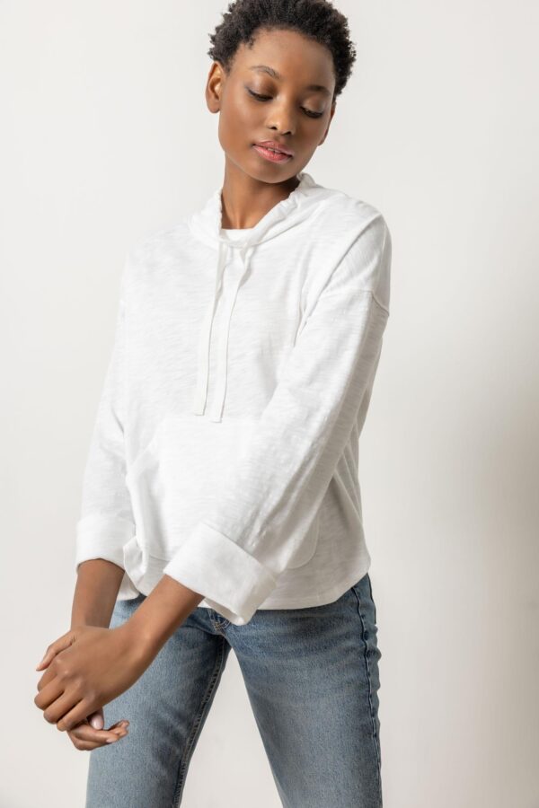 Drawstring Neck Pullover - Image 2