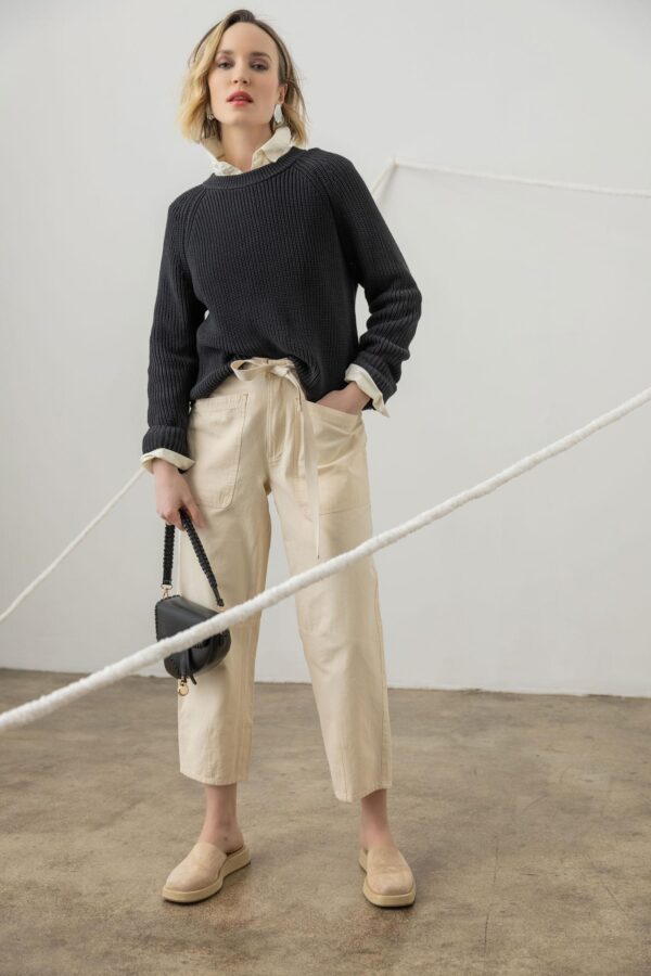 Shirred Split Neck Raglan - Image 6