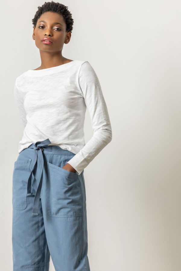 Long Sleeve Seamed Boatneck - Image 9