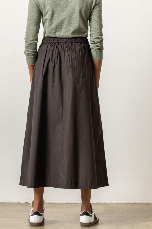 Poplin Button Front Skirt - Image 2