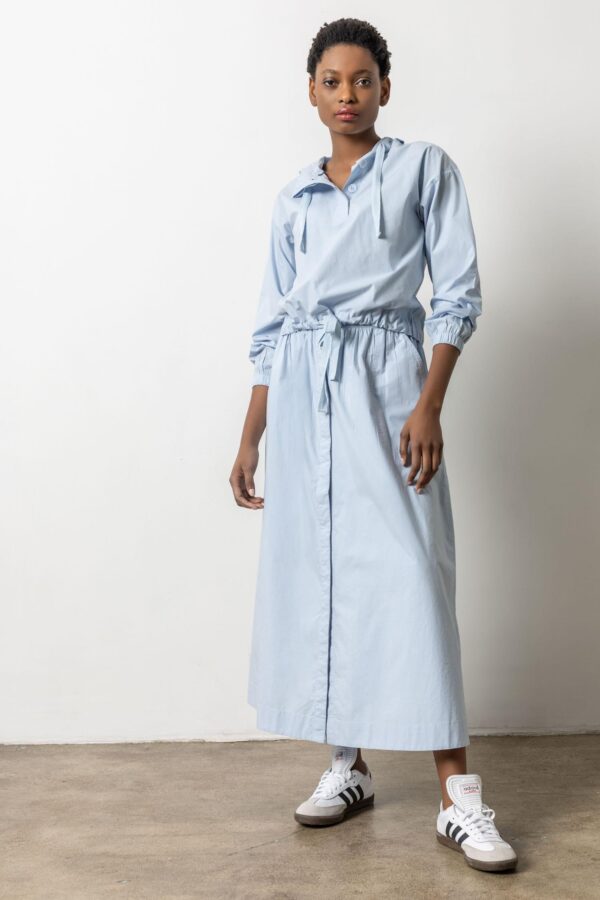Poplin Button Front Skirt - Image 8