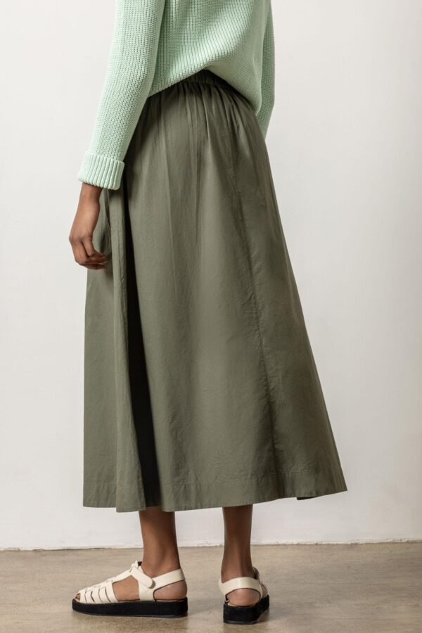 Poplin Button Front Skirt - Image 10