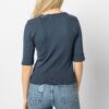Cuffed Elbow Sleeve V-Neck - Image 3