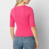 Cuffed Elbow Sleeve V-Neck - Image 5