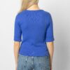 Cuffed Elbow Sleeve V-Neck - Image 7