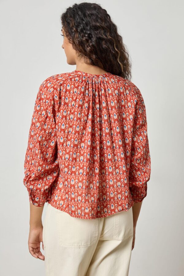 Long Sleeve Shirred Blouse - Image 4