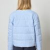 Striped Collarless Jacket - Image 2