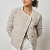 Striped Collarless Jacket - Image 9