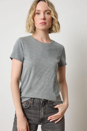 Short Sleeve Back Seam Crewneck